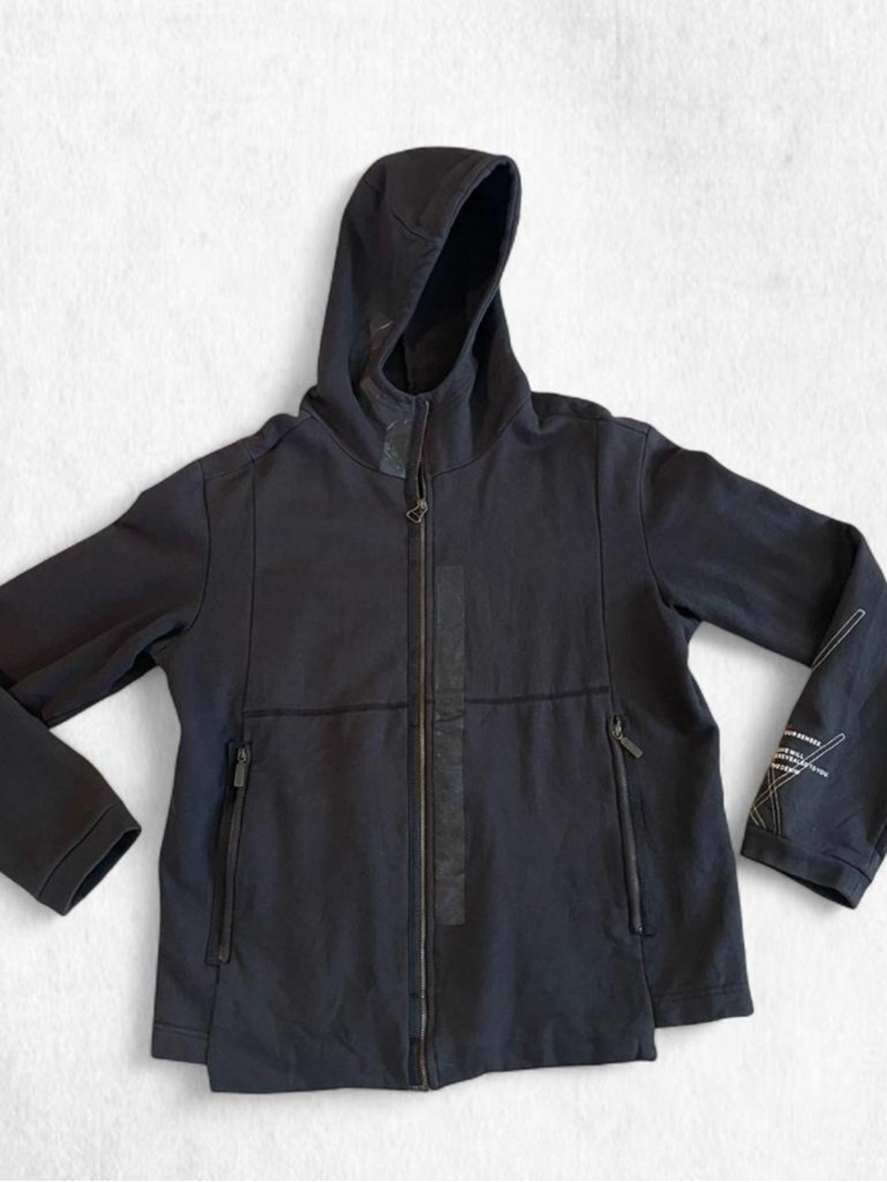 Diesel Indigo Tech black asymmetrical jacket